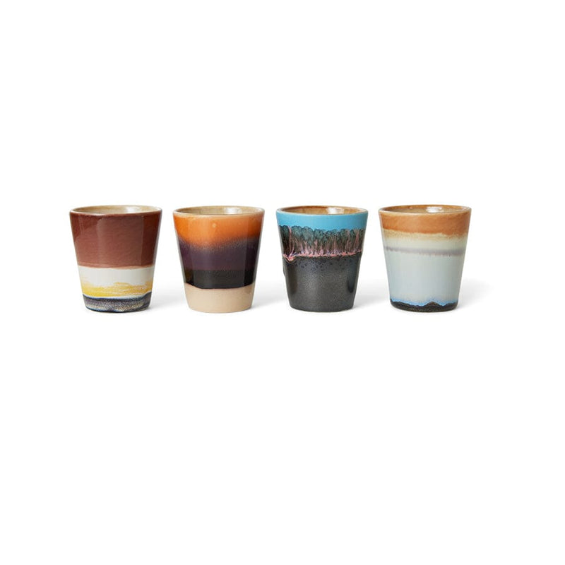 70's Ceramics Ristretto Mugs | Solar | Set of 4 Mug HKliving 
