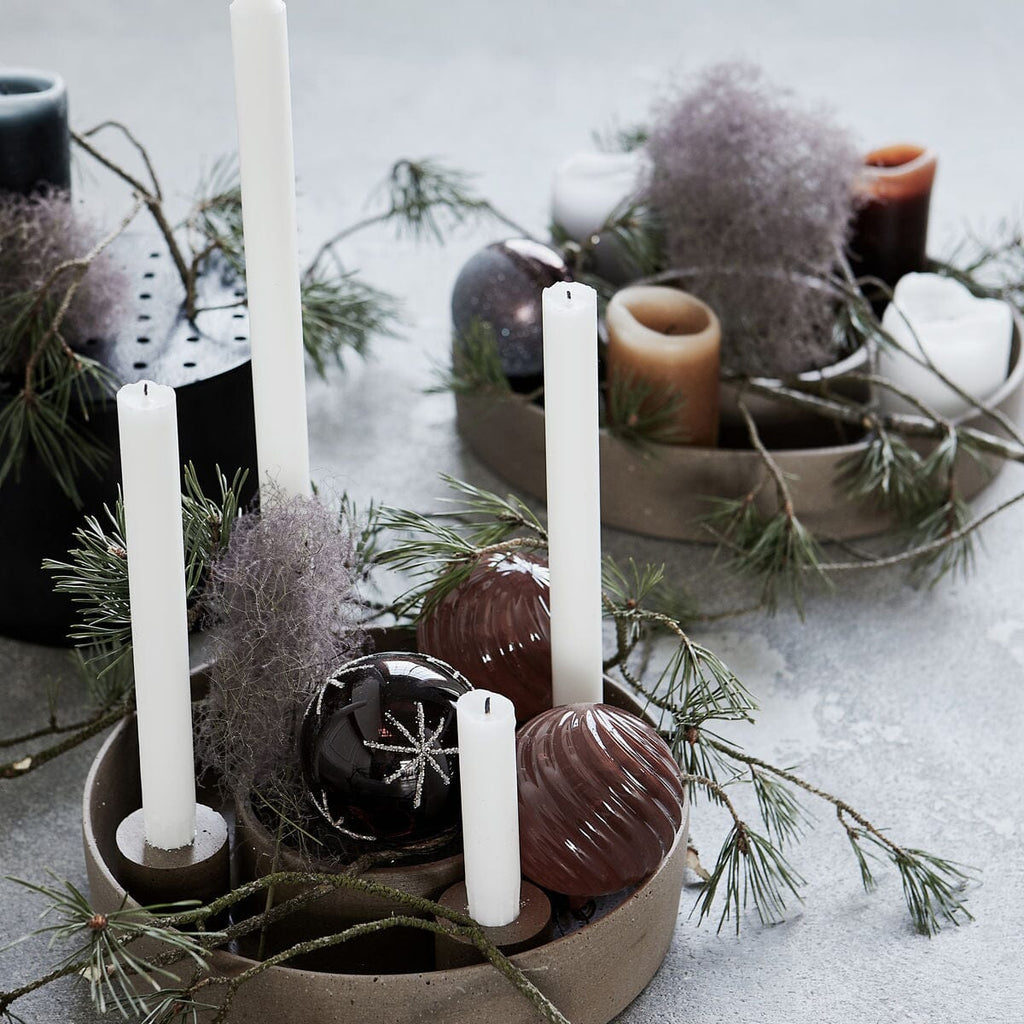 Daca Candle Holder | Brown candle holder BROSTE COPENHAGEN 