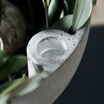Marb Candle Holder | Grey candle holder BROSTE COPENHAGEN 
