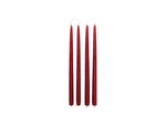 Smooth Taper Candle | Burgandy | Set of 4 Candles BROSTE COPENHAGEN 