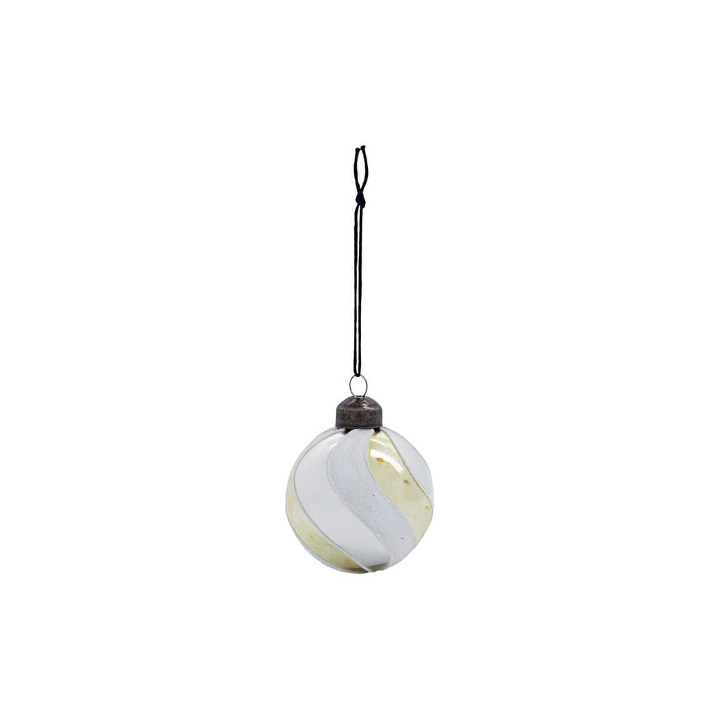 Twirl Bauble | Gold/White/Silver CHRISTMAS HOUSE DOCTOR 