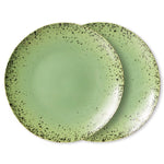 70's Ceramics Dinner Plates | Kiwi | Set of 2 Dinnerware HKliving 