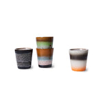 70's Ceramics Ristretto Mugs | Good Vibes | Set of 4 Mug HK LIVING 