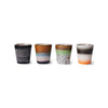 70's Ceramics Ristretto Mugs | Good Vibes | Set of 4 Mug HK LIVING 