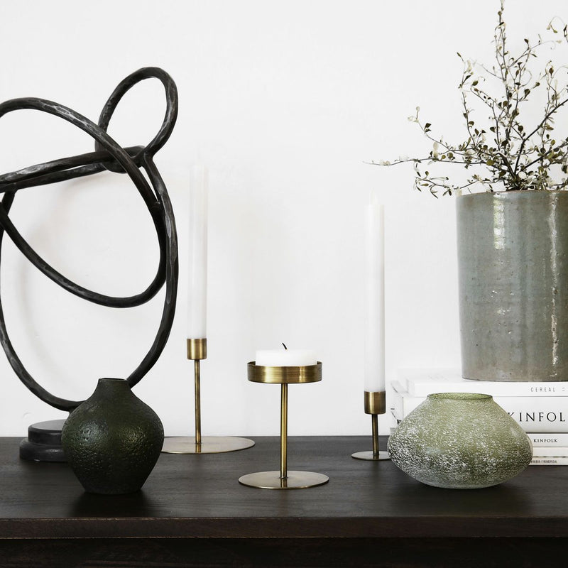 "ANIT" BRASS CANDLE STAND - SMALL - BY HOUSE DOCTOR candle holder HOUSE DOCTOR 
