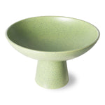 Ceramic Bowl on Base | Pistachio | Medium bowl HK LIVING 