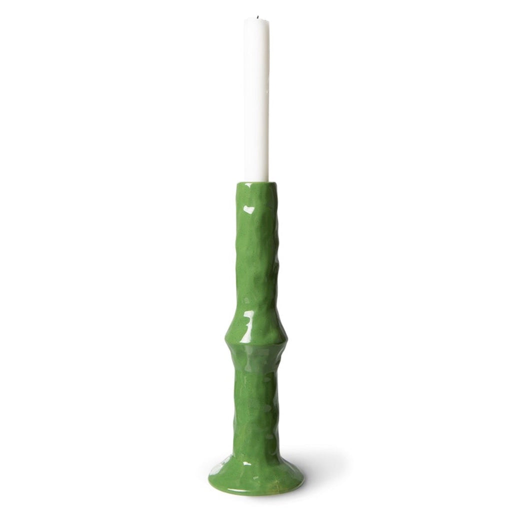 Ceramic Candle Holder | Medium | Fern Green candle holder HK LIVING 
