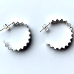 Classic Ondulée Hoop Earrings | Recycled Sterling Silver Jewellery OLIVIA TAYLOR 