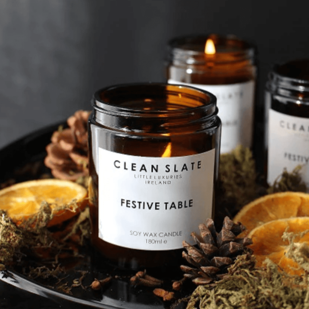 Festive Table Soy Candle CANDLE CLEAN SLATE 