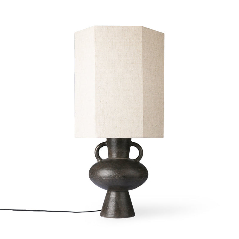 Hexagonal Linen Lamp Shade | Large | Natural lamp HK LIVING 