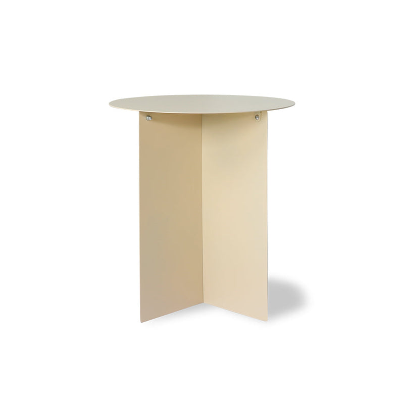 Metal Side Table | Round | Cream side table HK LIVING 