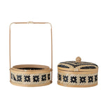 Nina Seagrass Basket | Black storage baskets BLOOMINGVILLE 