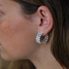 ONDULÉE THICK HOOP EARRINGS - STERLING SILVER - BY OLIVIA TAYLOR Jewellery OLIVIA TAYLOR 