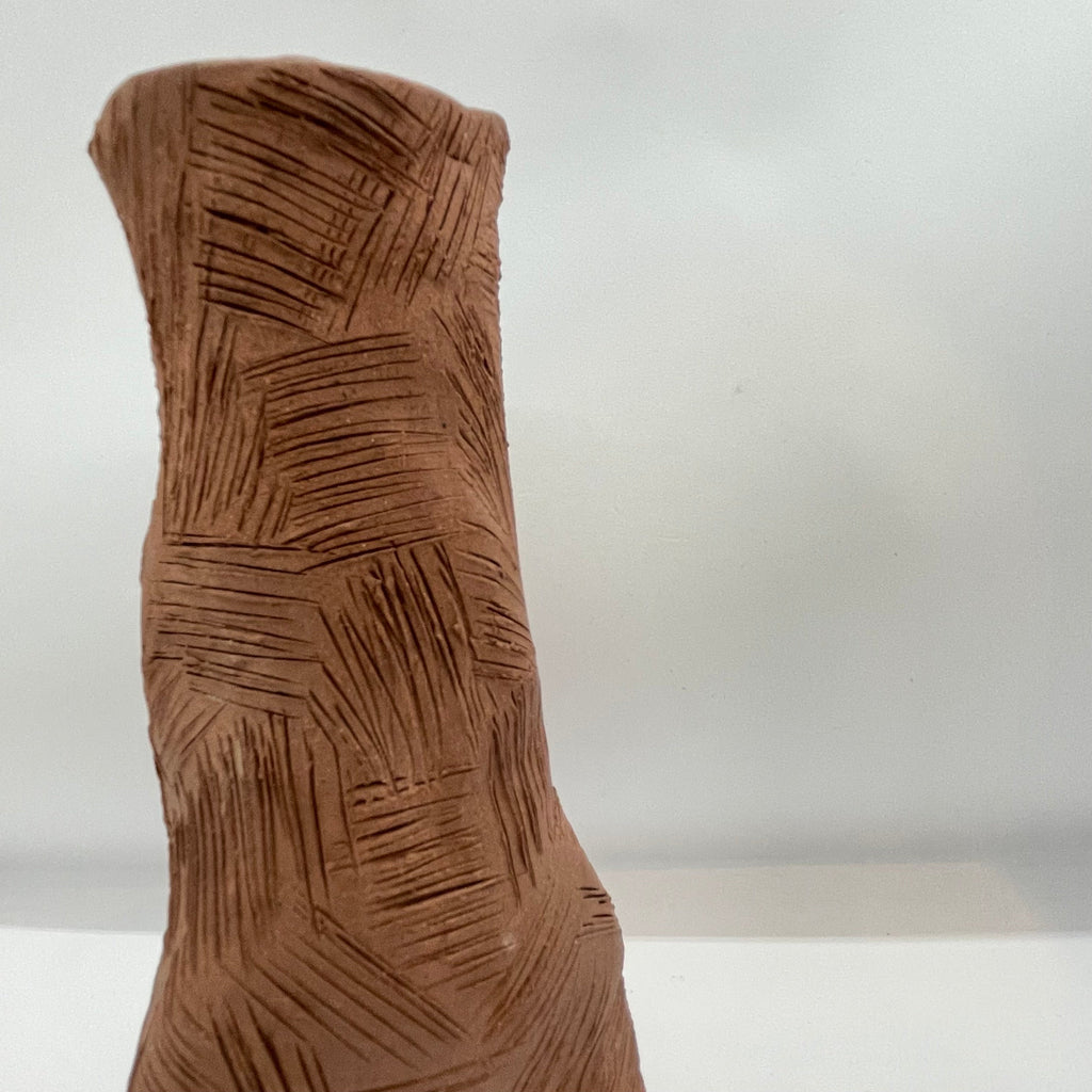 Textured Ceramic Vase | Brown Unglazed vase Silenzio! 