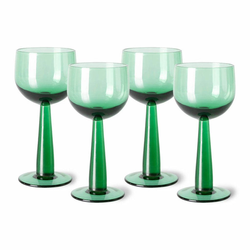 The Emeralds Wine Glass | Tall | Fern Green | Set of 4 wine glass HK LIVING 