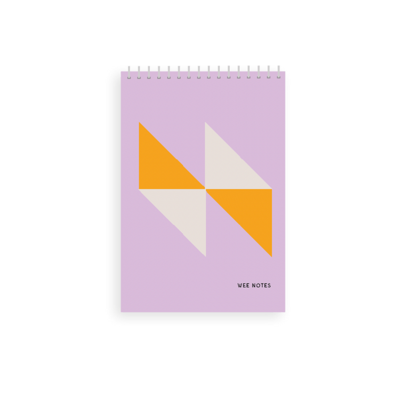 Wee Notes A6 Notebook | Lilac / Yellow Stationery Stock Stationery 
