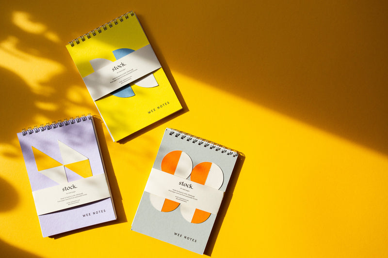 Wee Notes A6 Notebook | Lilac / Yellow Stationery Stock Stationery 